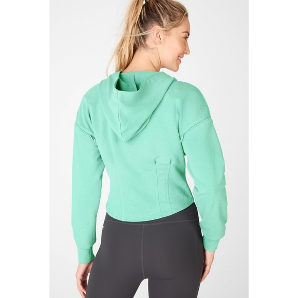 FABLETICS Dakota Green Zip-Up Hoodie - Like New! - Picture 2 of 9
